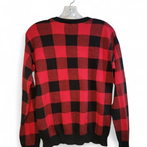 H&M Buffalo Plaid Crew Neck Long Sleeve Sweater Women's Medium - Picture 7 of 7
